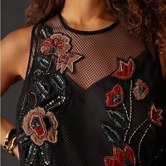 Not So Serious By Pallavi Mohan Midnight Garden Maxi Dress  Slip Is Missing 4p - Picture 4 of 5